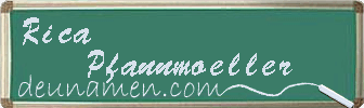 Rica Pfannmoeller Visitenkarte
